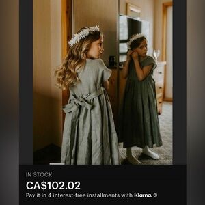 Linen Flower Girl Dress